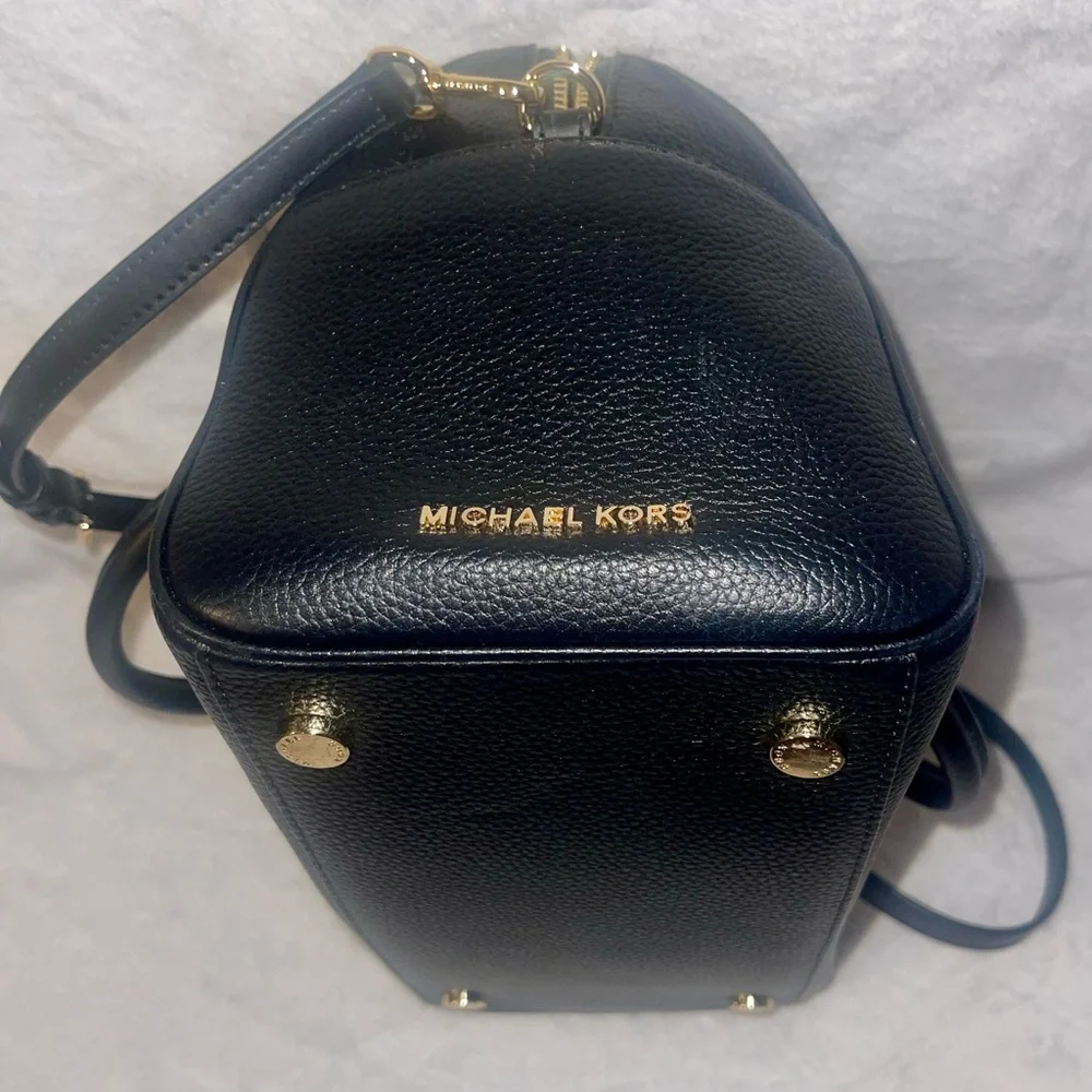 NWT Michael Kors Black Pebbled Leather Satchel - Picture 9 of 9
